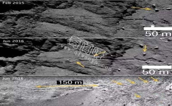 探测器拍到彗星上的有会行走的石头