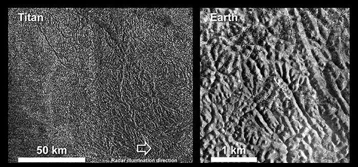 科学家鉴定出是什么造成土星最大月亮的疯狂峭壁