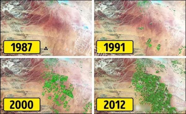 15张图片显示了地球在过去的50年中的变化