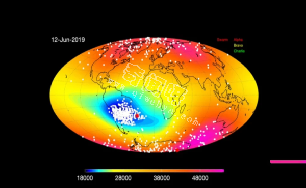 欧空局最新发布：南大西洋磁场异常，全球平均磁场强度下降了9％！